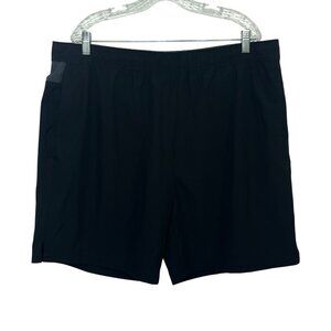 Speedo Swim Shorts Trunks Mens XXL Black Mesh Lining Adjustable Waist Pocket